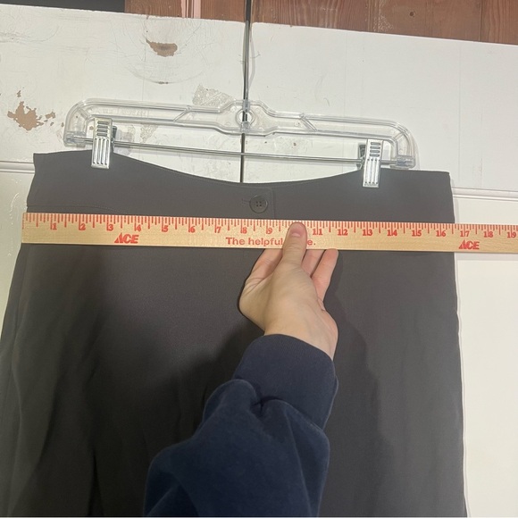 Armani Collezioni Wide Leg Trousers Wool Size US 10 IT 46 Dark Gray Careerwear - Picture 4 of 9